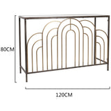 Aura Art Deco Console Table w Mirror Top 120cm V637-92108CON