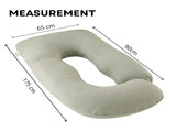 CARLA HOME U Shape Pregnancy Pillow Full Body Support - Green - Polyester - Full Body Pillow LSB-36503