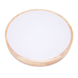 LED Flush Mount Ceiling Light Wooden 3000K to 6500K Dimmable Round Ceiling Light Fixture with Remote V1294-YM0901-3119250024911
