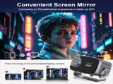 5G 4K Smart Projector Black with WiFi, Bluetooth, HDMI, USB for Home Theater V178-59094