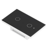 For Zigbee Tuya Remote Light Switch Voice Control 2Gang US Wall Touch Switch AC 100240V V1294-YM0901-3113210138712