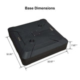 82cm Black Offset Patio Umbrella Base - Sand/Water Filled Square V178-59351