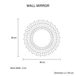 Wall Mirror MDF Smokey Silver And Grey Clear Image MRR-05 V43-MRR-05