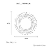 Wall Mirror MDF Smokey Silver And Grey Clear Image MRR-05 V43-MRR-05