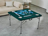 Mahjong Table, Fold-in-Half 4 Player Card Table with Wear-Resistant Green Tabletop, Portable V952-SDMJZBSWZDSTQ0FNSV0
