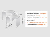 Acrylic End Table, 2 pcs C-Shaped Lucite Side Tables, Clear Acrylic Side Table for Drink, Food, V952-YKLBZXTMSLGZUJFPMV0