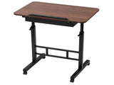Artiss Adjustable Laptop Desk Mobile Bedside Table Hidden Storage Walnut LA-DESK-C-STO-DW