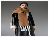 Camel Contrast Edge & Tassel Scarf - Chic Autumn/Winter Neckwear V888-ELOSUNG31032
