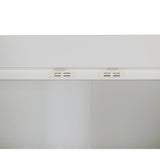 4 Door White Wardrobe Cabinet Hanging Rail, Shelves & Gold Handles V63-953121