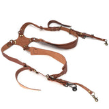 Camera Strap Leather Double Shoulder Harness Strap Photography Accessories for DSLR CamerasBrown V1294-YM0901-3117200124012