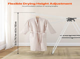 2-Tier Foldable Clothes Drying Rack with Sock Clips & 21 Drying Rods White V952-LDSLYJAX5059Q3FK5001V0