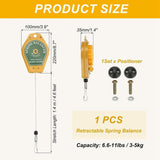 2X Retractable Spring Balancer, Bearing Spring Tool Load Balancer 4 Feet Adjustable Cable Retractor V1366-AZ2-W-14600