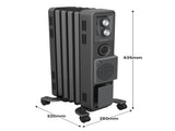 Dimplex Oil Free 1.5kW Column Heater w/ Turbo Fan and Timer in Black ECR15TIF