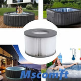 12 Pack Replacement Filter Cartridges for Inflatable MSPA Hot Tubs, 106 mm Diameter Spa Filters for V1189-LC-RY-00462