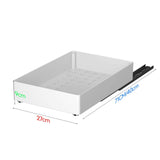 71CM White Extended Pull Out Cabinet Organizer - Slide Out Drawer Shelves V888-ELOSUNG55297
