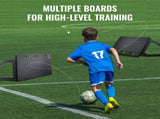 Soccerer Board, 115x45 cm Portable Soccer Wall with 2 Angles, Foldable HDPE Kickback V952-ZQHDBHDPE451MXKRDV0