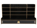 Wooden Storage Box Innovative Desktop Pen Holder Container Stationery Rack OrganizerBlack V1294-YM0721-3117210041511