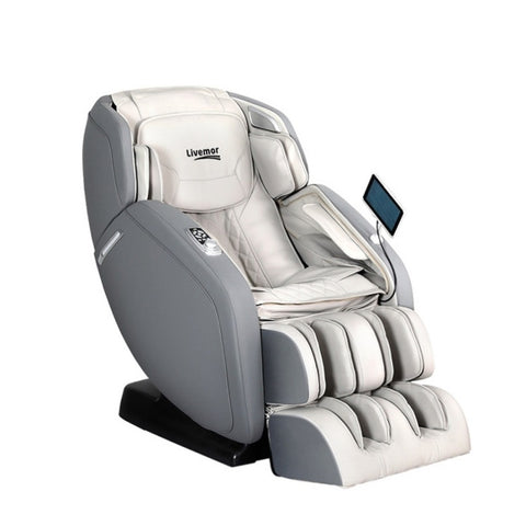 Livemor 4D Massage Chair Electric Recliner Home Massager Gary MASCHR-4D-1AIR-GRBG