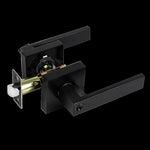 Door Handle Set Lever Privacy Function Square Black V63-837371