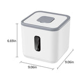 Airtight Rice Dispenser Large Kitchen Grain Storage Container with Lid for Cereal, Flour, Beans, V1366-AZ2-W-11858