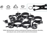 130Pcs 6-25mm Spring Band Clamps with Swivel Clamp Plier Assortment Kit,Constant Tension V1370-AZ4-07570