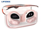 Sports Wireless Earbuds Running Ear-Hooks Pure Bass Earphones Dual LED Display - Black - Size 01 V1403-901-73987-BLK-01