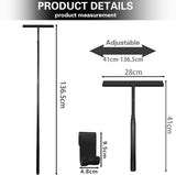 Silicone Extendable Shower Squeegee, 2-in-1 Multifunctional Window Squeegee and Floor Wiper with V1189-LC-QP-00862