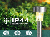 Colorful Outdoor Solar Garden Lights Stainless Steel LED Lights 12 pcs Wireless For V1188-MS-227-1548