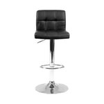 Artiss 2x Bar Stools Leather Gas Lift Black BA-TW-NEW1055-BKX2