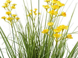 Potted Artificial Grassy Spring Wildflower 85cm V637-05070GRS