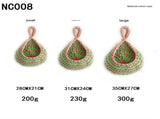 Green And Pink 3-Piece Wall-Mounted Cotton Rope Storage Baskets Large, Medium, and Small V888-ELOSUNG13639