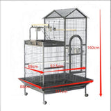 YES4PETS 160cm XL Bird Cage Pet Parrot Aviary Perch Castor Wheels V278-B015