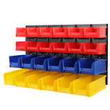 Giantz 24 Storage Bin Rack Wall Mounted BIN-WALL-24