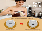 Heated Ice Cream Scoop, Rechargeable Electric Warming Scooper, Heats to for Hard Ice Cream, V1391-HICSAUAV1