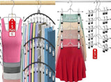 Legging Organizer for Closet Hanging, 3 Pants Leggings Hangers with 30 Clips, 2 Pack Pant Hangers V1258-DP02-F-475