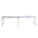 Weisshorn Folding Camping Table 240CM Portable Outdoor Picnic BBQ Aluminium Desk CAMP-B-T-MDF-240