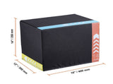 3 in 1 Plyometric Jump Box, 16/14/12 Inch Cotton Plyo Box, Platform & Jumping Agility Box, Anti-Slip V952-SHYTX161412YKXBJSV0