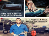 T-REX 80L Mobile Waste Oil Drainer, Telescopic, with Air Compressor Fitting, for Workshop V219-VHWWODTR8PRA