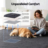 Artiss Floor Rug 200x290cm Plush Area Shaggy Rug Living Room Bedroom Carpet Grey FLR-FLU01-200X290-GY