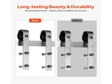 2000 mm Sliding Barn Door Hardware Kit for Single Sliding Barn Door Silver V952-HDSMDGDGDM2DHTNXT001V0
