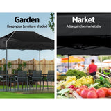 Instahut Gazebo Pop Up Marquee 3x4.5 Folding Tent 500D Wedding Camping Black GAZEBO-T-3X45-F-BK