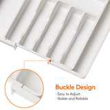 Silverware Drawer Organizer, Expandable Utensil Tray for Kitchen, BPA Free Flatware and Cutlery V1192-AZ-W-11844