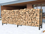 233cm Extra Long Heavy Duty Firewood Log Rack Metal Storage Holder Garden Indoor V767-JJ-XZ112-V1