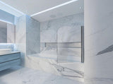180 Degree Pivot Door 6mm Safety Glass Bath Shower Screen 800x1400mm By Della Francesca V63-829001