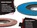Compartment Blue 10 Pieces 125 Mm Grain 73 Stainless Steel Abrasive Flap V1188-MS-227-1655