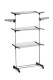 CARLA HOME Folding 3 Tier Clothes Laundry Drying Rack with Stainless Steel Tubes for Indoor & LSB-36029