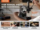 Arbor Press, 1 Ton Arbor Press with Handwheel, 15cm Maximum Height, Cast Iron Heavy-duty V952-SDKYLJGGSL1T2G169V0