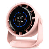 Quiet Table Fans Wall-Mounted Digital Display Rechargeable Fan for Home Office Kitchen Travel V1263-JX-7217-1