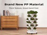 Purple 3-Tier Stackable Strawberry & Vegetable Planter with Mobile Wheel Tray - Space-Saving V888-ELOSUNG42023