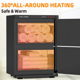 White 32L Black Hot Towel Warmer UV Sterilizer Cabinet for Salon and Home Use V178-59261